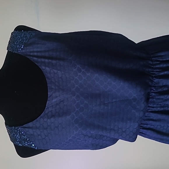 LILLY PULITZER Calissi Dress Sequin Neckline High Low Silk Blends S Large - Picture 3 of 9